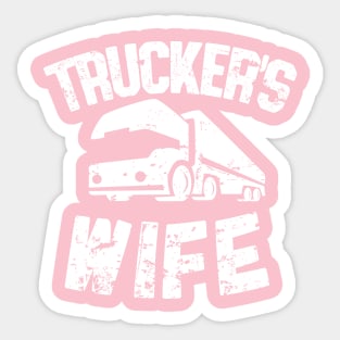 Trucker's wife (white) Sticker